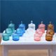 thumbnail image 4 of Casa de azul translúcido frascos de botellas con tapas miniatura 1:6 ornamentos de Decoración, 4 of 7