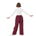 thumbnail image 7 of Rolanko Parachute Pants for Girls Y2K Cargo Trousers with Pockets Harajuku Jogger Pants, 7 of 7
