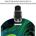 thumbnail image 4 of Square 2Pack PU Leather Peacock Feather Cruise Luggage Tag with Privacy Cover and Name ID Tag for Travel Handbags Backpacks Luggage Tags, 4 of 6
