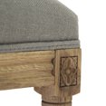 thumbnail image 4 of Zentique 40" Gray and Brown Contemporary Lille Bench with Square Border, 4 of 4