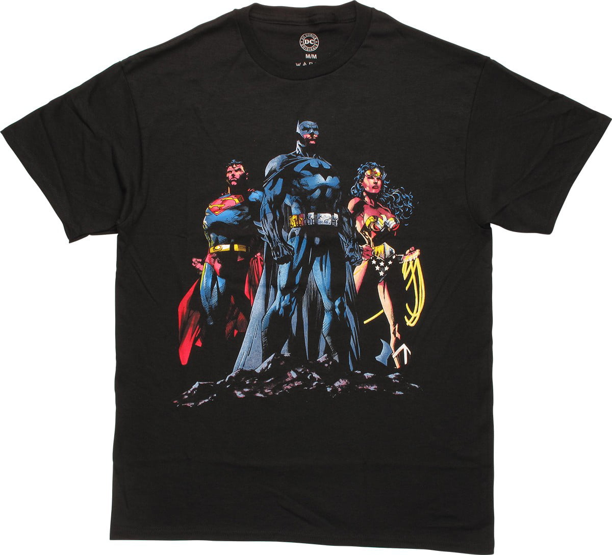 JUSTICE LEAGUE BATMAN SUPERMAN TEAM T-Shirt  camiseta cotton officially licensed 