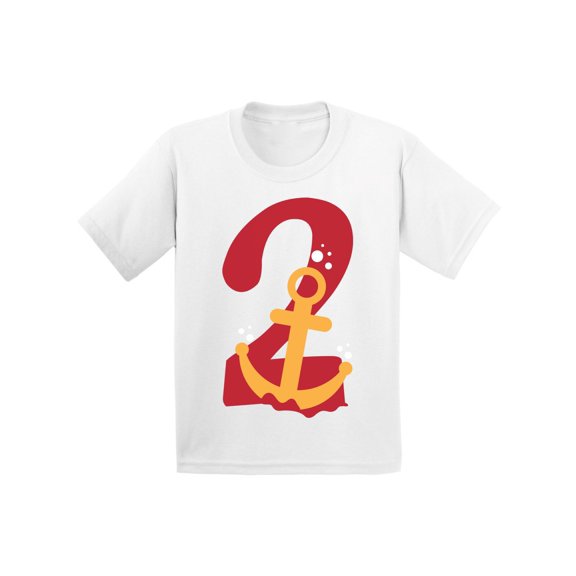 2T Birthday T Shirts - Cute Baby Boy Baby Girl Shirt 2 Years Old - Anchor Two Toddler Outfit