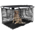 thumbnail image 6 of Dog Crates Cover Double Door Pet Kennels Covers Waterproof Breathable Anti-UV Shade for 24/30/36/42 inch Cages, 6 of 8