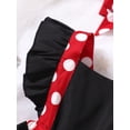 thumbnail image 4 of Baby Girl Polka Dot Ruffle Trim Bow Front Overall Dress, 4 of 5