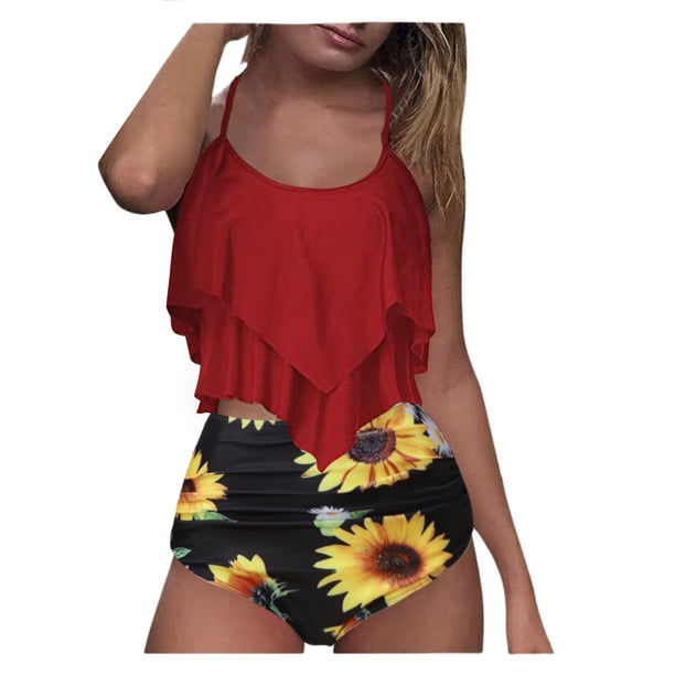 Conjunto de ropa de playa con relleno de realce para mujer con estampado de Bikini cómodo OAVQHLG3B Store lin121212