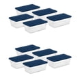 thumbnail image 1 of Sterilite Stackable 6 Qt Storage Box Container with Lid, Marine Blue (10 Pack), 1 of 7