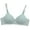 Green, variant on Jacenvly New Push up Bras for Women Non Steel Ring Style Printed Gathered Middle Button Breathable Underwear Daily Bra Quick Drying Wireless Bras for Women