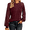 Wine Red, variant on Charmish Women's Knit Tops Dressy Business Casual Blouses Lace Long Sleeve Work Shirts Fall Clothes