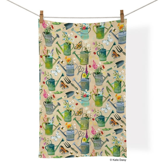 Watering Cans Cotton Tea Towel