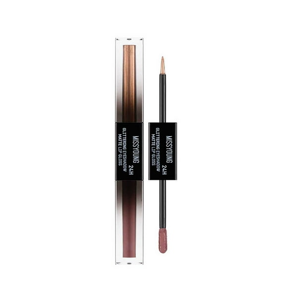 Brillo de labios con doble sombra de ojos, brillo de labios mate, delineador de ojos perlado