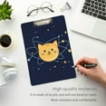 thumbnail image 3 of FORMRS Acrylic Clipboard with Low Profile Clip Standard A4 Letter Size, 12.5" x 9", Orange Cat Planet, 3 of 8