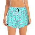 thumbnail image 4 of Lsque Seashell And Starfish Printed Women's Running Shorts with Liner Pockets,Elastic Quick Dry Workout Athletic Gym Yoga Shorts,Womens High Waist Shorts-Small, 4 of 9