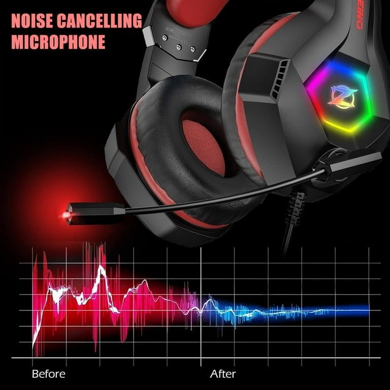 Ozeino Gaming Headset with 7.1 Surround Sound Noise Cancelling