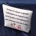 thumbnail image 3 of Speech Therapist Gift SLP Makeup Bag Speech Language Pathologist Gift The Heart of a Speech Language is Not Measured in Size Thank You Gift SLP, 3 of 7