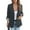 Dark Gray, variant on Women's Fashion Casual Slim Fit Blazer - Three-Quarter Rolled Sleeve, Button Front, Black, XXL