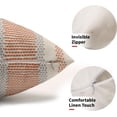 thumbnail image 3 of Orange Pillow Covers 12x20 Set of 2 Gray Grey Dot Print Striped Lumbar Rectangle Decorative Outdoor Pillowcases Boho Rustic Farmhouse Decorative Throw Cushion Case Decor for Couch Sofa Bed, 3 of 6