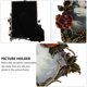thumbnail image 3 of 6inch Retro Photo Frame Desktop Metal Picture Frame Creative Flower Photo Holder, 3 of 4