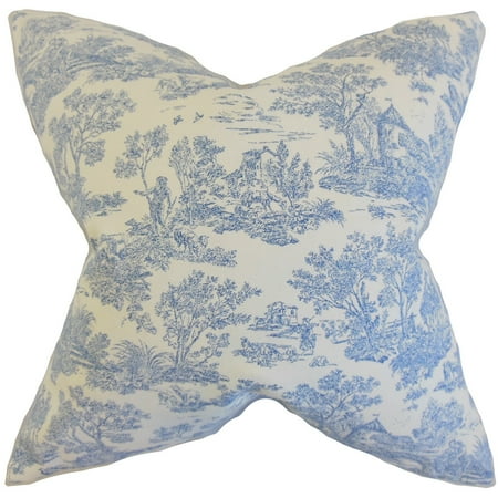 The Pillow Collection Ramira Toile Throw Pillow Cover Walmart Com