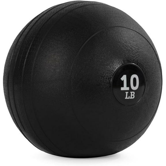 10 LB Rubber Slam Ball, Dead Weight Ball Absorbs Impact, Minimal Bounce, Textured Surface for Strength and Conditioning, Slam Ball Exercises, Cardio Workouts, Full Body Workout