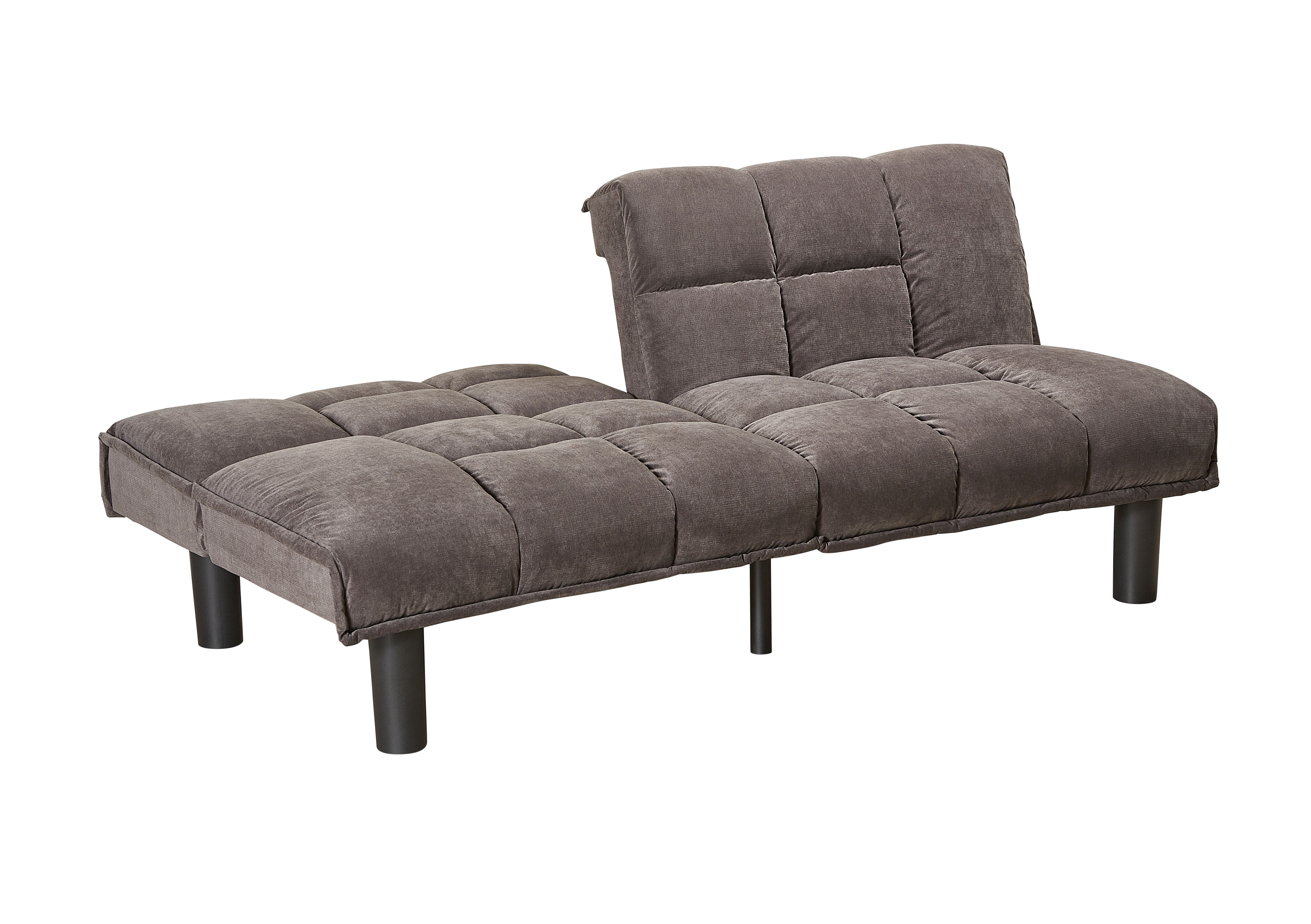 Mainstay Brandclub Mainstays Tufted Microfiber Futon Gray Faux Suede
