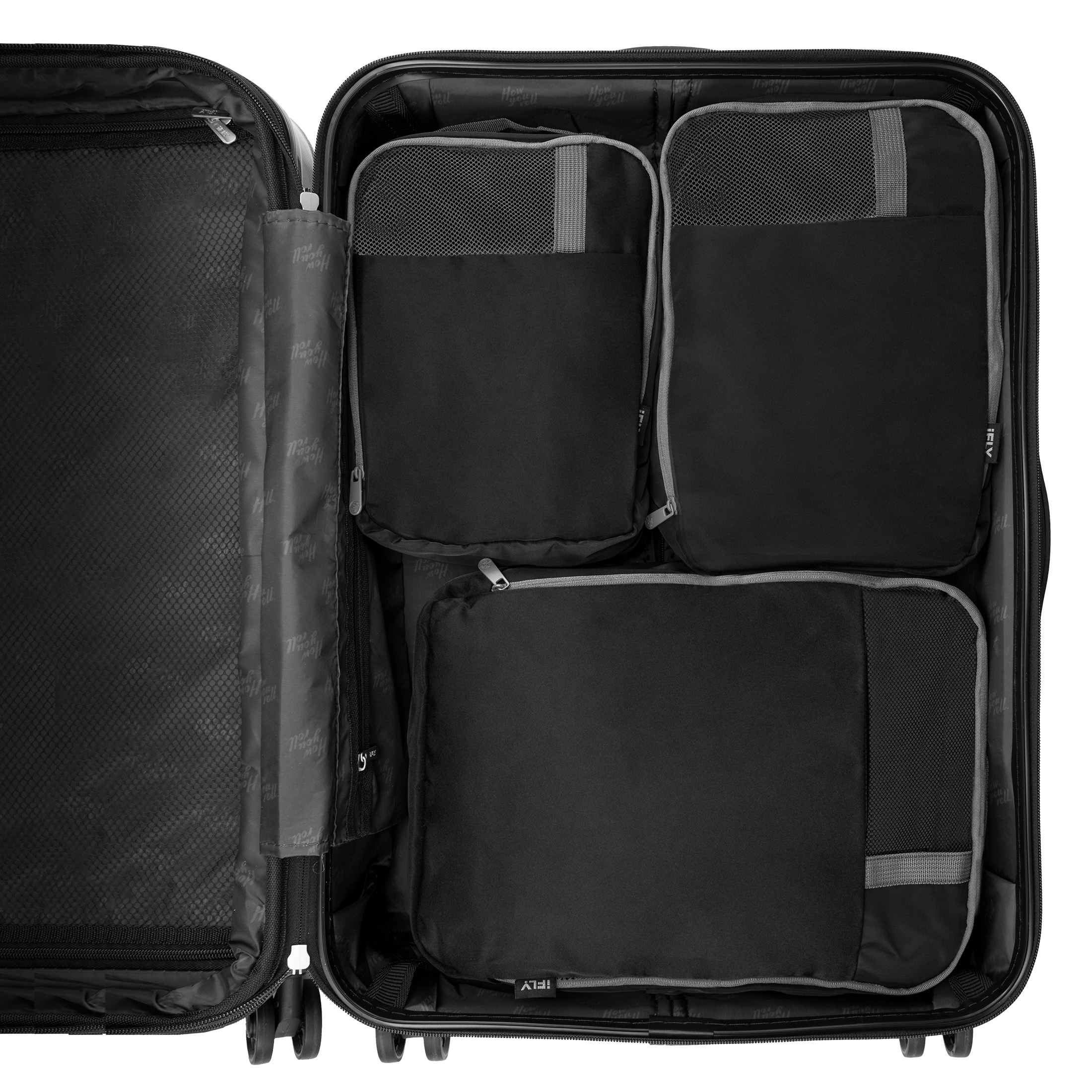 iFLY Expandable Packing Cubes 3-Piece Set, Black photo 5