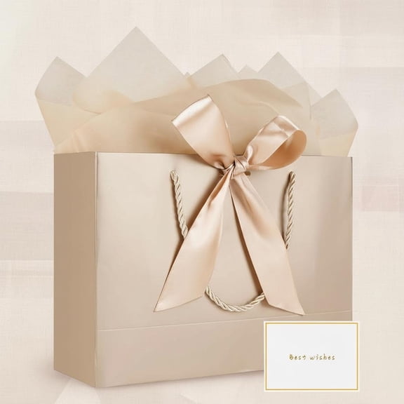 Gift Bags for Present with Tissue Paper and Cards, for Birthdays, Wedding, Anniversary