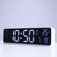 thumbnail image 4 of Foqnuq Large LED Digital Clock Alarm - Rechargeable Snooze Wall Clock - Date & Temperature Display - USB Powered - Perfect for Home & Office, 4 of 9