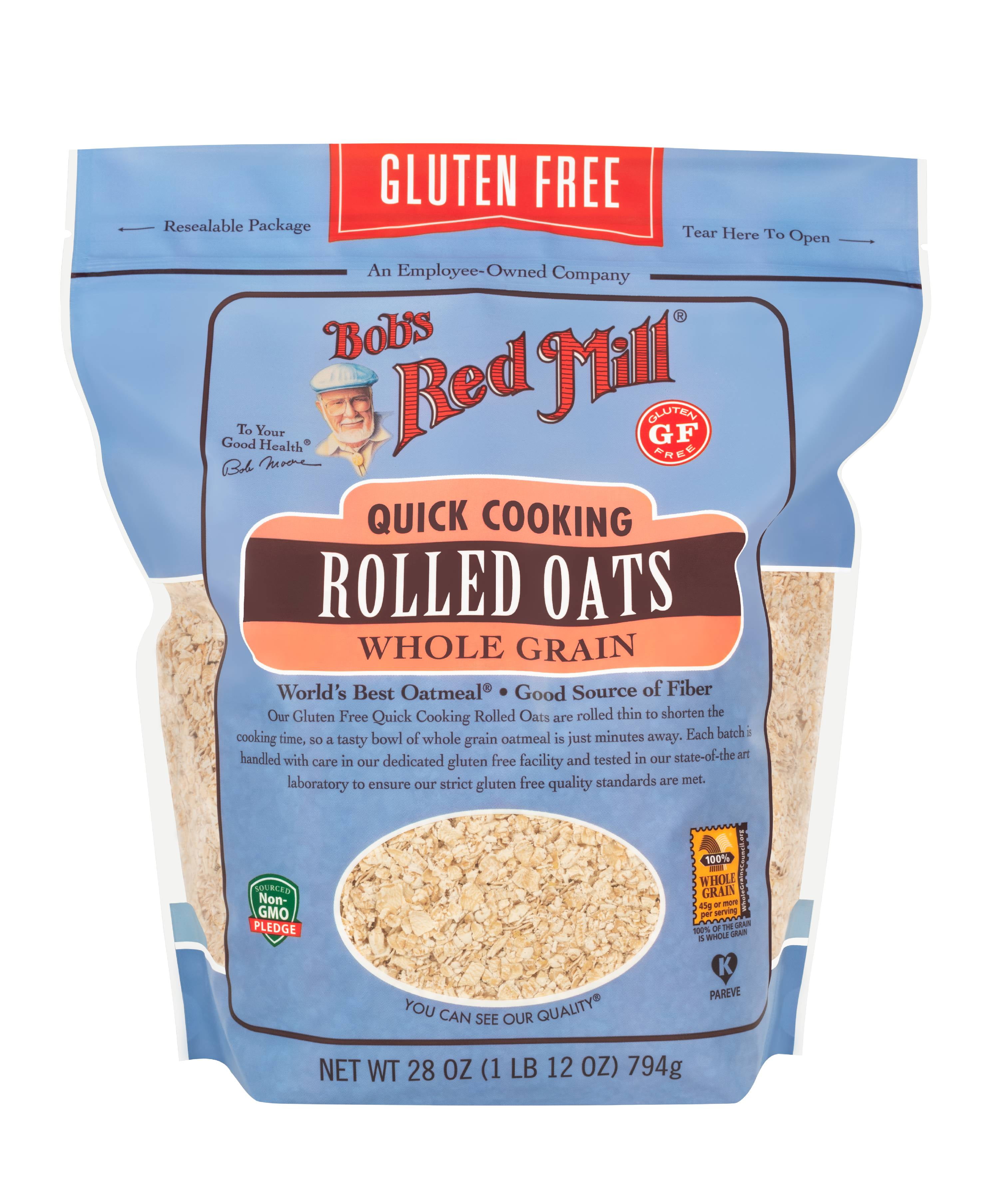 Bob's Red Mill Gluten Free Quick Cooking Rolled Oats, 28 Oz