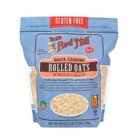 Bob's Red Mill Gluten Free Quick Cooking Rolled Oats, 28 Oz
