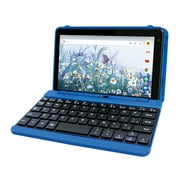 RCA Voyager Pro+ 7" Touchscreen Android 10 Go Tablet with Keyboard Case, 2GB RAM 16GB Storage, Front-Facing Camera, Blue
