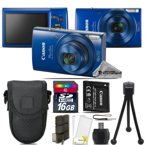 Canon PowerShot ELPH 190 Digital WiFi NFC Camera 10X Optical -16GB Essential Kit (International Version)