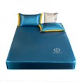 thumbnail image 4 of Three Pieces One Set Of Summer Ice Silk Mat Machine Washable Summer Sleeping Mata Summer Mat Mattress Home Accessories Gold, 4 of 7