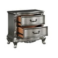 thumbnail image 2 of Luxury Antique Platinum Bedroom Nightstand , Decorative Element, Poplar Wood & Resin, Classy, 30" W X H 18" D, 64 Lb With Platinum, Stylish Touch, Wood, Timeless And Graceful Design, 30"x30"x18",, 2 of 2