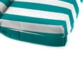 thumbnail image 4 of Jordan Manufacturing 75.5" x 22" Awning Turquoise Stripe Rectangular Outdoor Chaise Lounge Cushion with Ties, 4 of 11