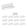 thumbnail image 1 of 12PCS Vinyl Record Shelf Wall Mount 4 Inch Clear Acrylic Album Record Holder Display Floating Shelves Wall Monut, 1 of 5