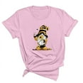 thumbnail image 4 of SDNall Hauts de Mode pour Femmes Imprimé Manches Courtes Blouse Col Rond T-Shirt Amusant, 4 of 9