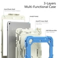 thumbnail image 6 of Case for iPad Mini 5 2019/Mini 4 2015 (5th/4th Generation 7.9 inch) with Screen Protector, 360 Degree Rotating Kickstand Hand Strap Shockproof Cover with Shoulder Strap, Cream Navy, 6 of 7