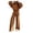 Brown, variant on 2 Piece Sets for Women Cable Knit Zip Up Stand Collar Jacket and High Waist Wide Leg Pants 2 Piece Outfit Casual Loose Loungewear Tracksuit Set Brown S