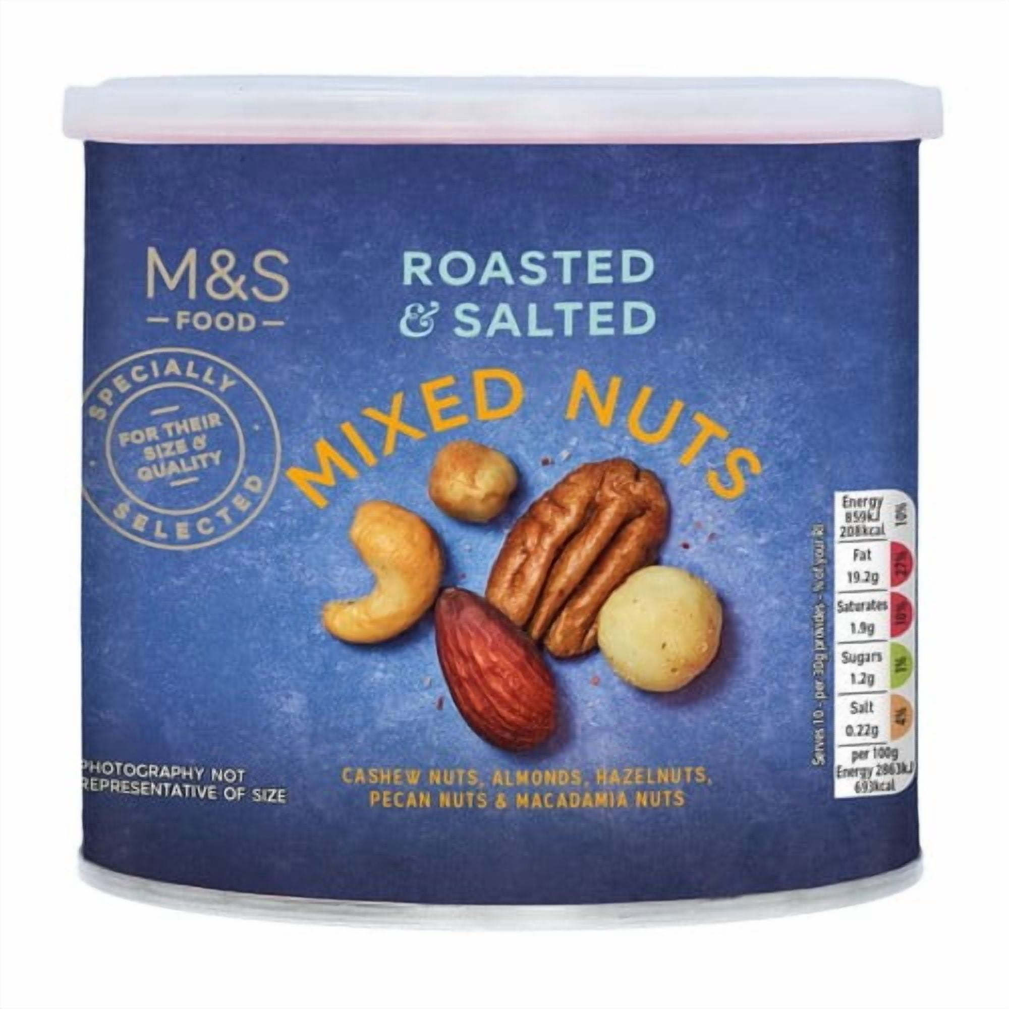 M&S Roasted & Salted Mixed Nuts 300g, British Import (Pack of 3)