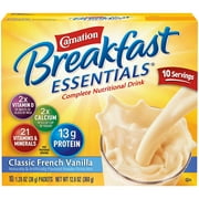Angle View: Carnation Breakfast Essentials, 10 Packets Net Wt. 12.6 Oz., Classic Vanilla, (Pack of 2 Boxes)