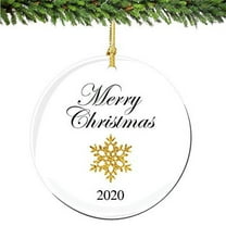 Merry Christmas Ornament 2023 Snow Flake Porcelain Ornament Home Decor Christmas Decoration Gift Idea