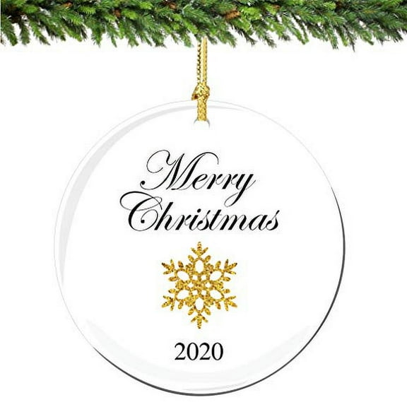 Merry Christmas Ornament 2023 Snow Flake Porcelain Ornament Home Decor Christmas Decoration Gift Idea