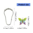 thumbnail image 5 of NEXAVKPR Colorful Butterfly Pendants Shower Curtain Rings Set of 10 for Bathroom Decors, 5 of 20