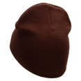 thumbnail image 2 of Barrel Embroidered 8 inch Acrylic Short Blank Beanie - Brown OSFM, 2 of 5