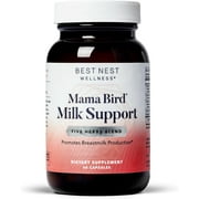 Best Nest Wellness Mama Bird Milk Support, Fenugreek & Moringa Blend Lactation Supplement, Lactation Support for Breastfeeding, Milk Production Supplements, Breastmilk Supply Increase Supplement,60Ct