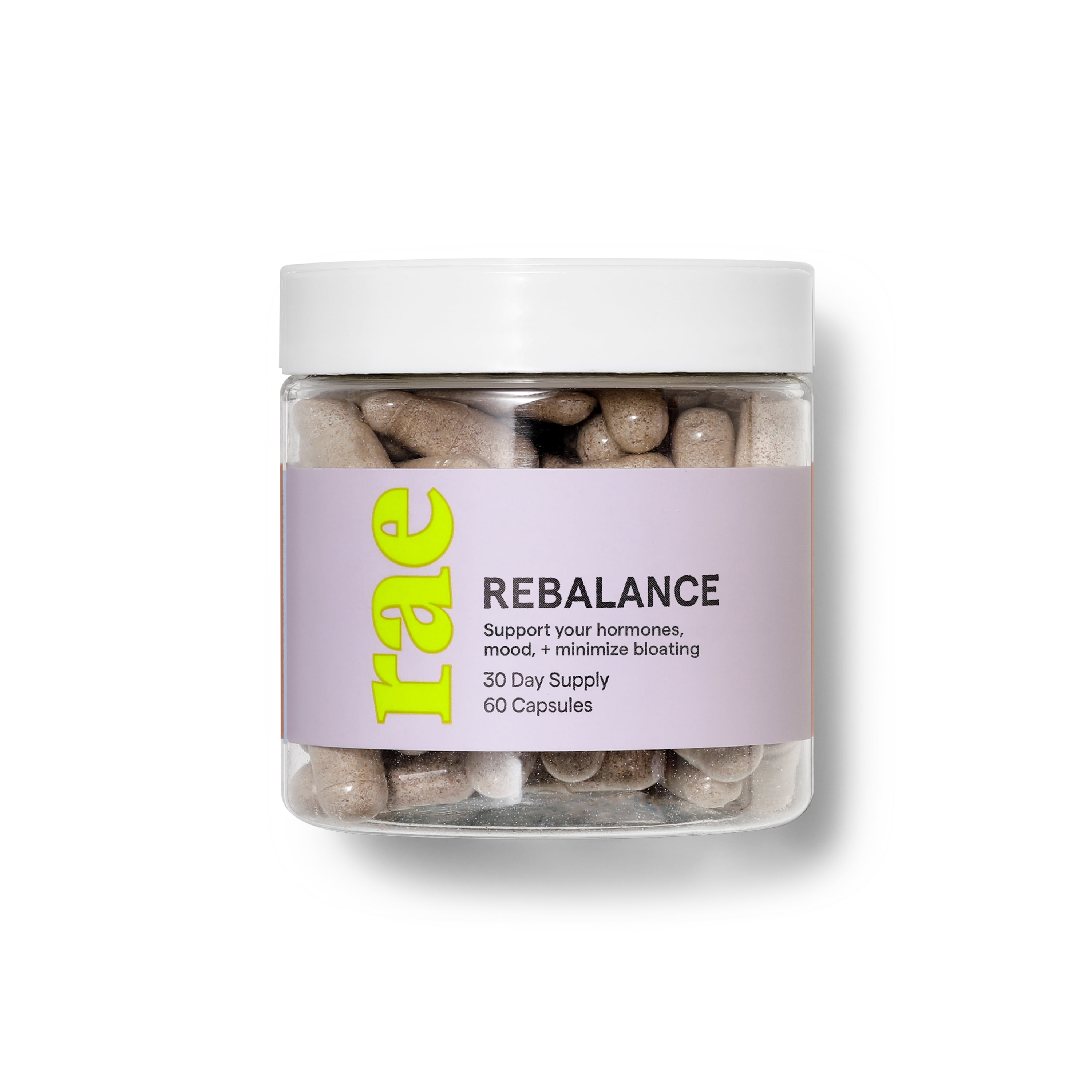 Rae Wellness Rebalance Supplement, Hormone Balance for Women, 60 Count Capsules