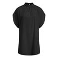 thumbnail image 3 of Women's Casual Tennis Dress Round Neck Loose Bat Sleeve Dress for Everyday Comfort and Effortless Style Black XL, 3 of 3