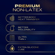 Durex Intense Nitrile Condoms, Ultra Thin Premium Non Latex Condoms Lubricated with Silicone Lube, 10 Count (Pack of 2)