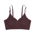 thumbnail image 4 of MKLEKYYWorkout Bra Womens Comfort Lightly Lined Seamless Wireless Triangle Bralette Bra, 4 of 4