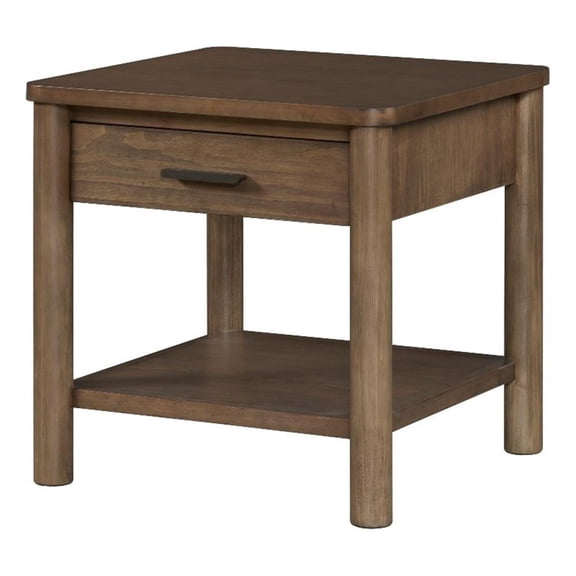 NPD Furniture Bloomfield Nightstand/Side Table in Dark Walnut
